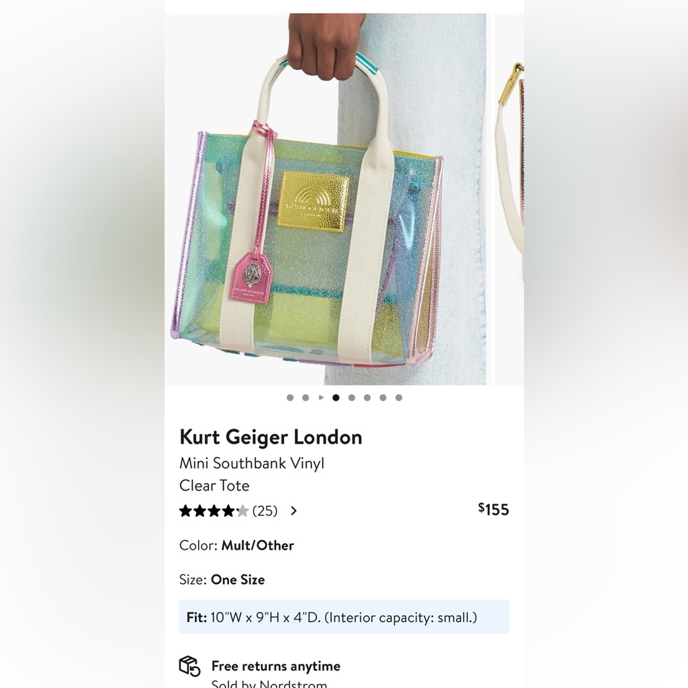 Kurt Geiger Mini Southbank Vinyl Clear Tote
